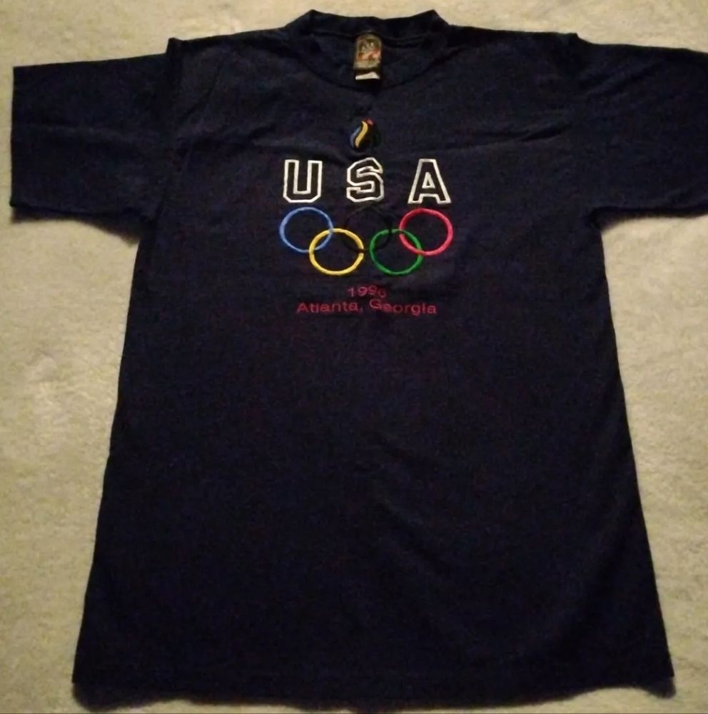 90'S JCPenney Atlanta Olympics 1996 USA Team Sports T-Shirt Made in USA